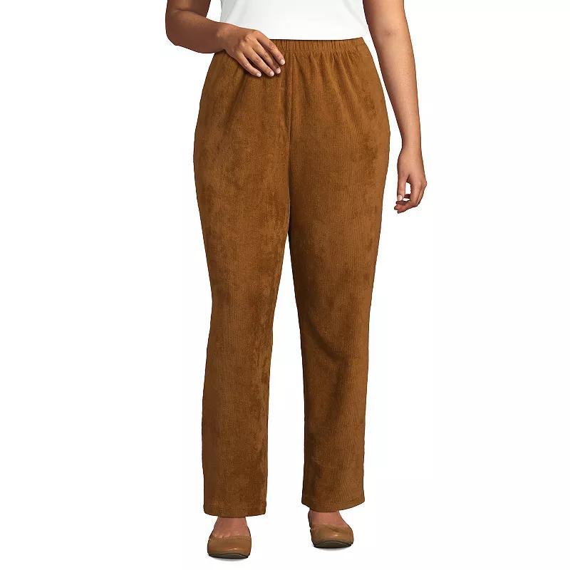 Plus Size Lands End Sport Knit High-Rise Corduroy Pull-On Pants, Womens Product Image