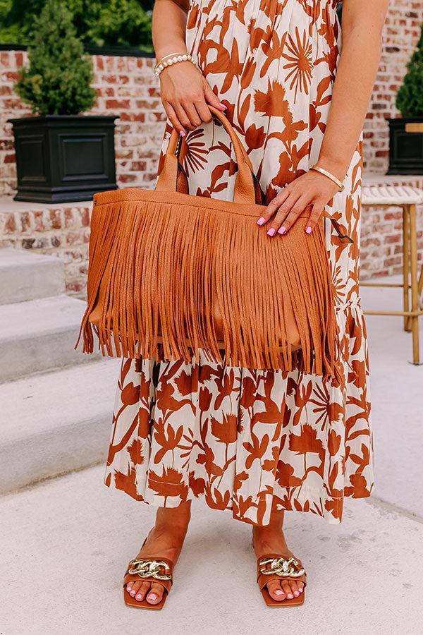 Chic Times Ahead Faux Leather Fringe Tote Product Image