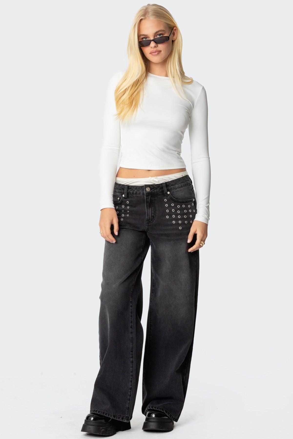 Grommet Low Rise Baggy Jeans product image