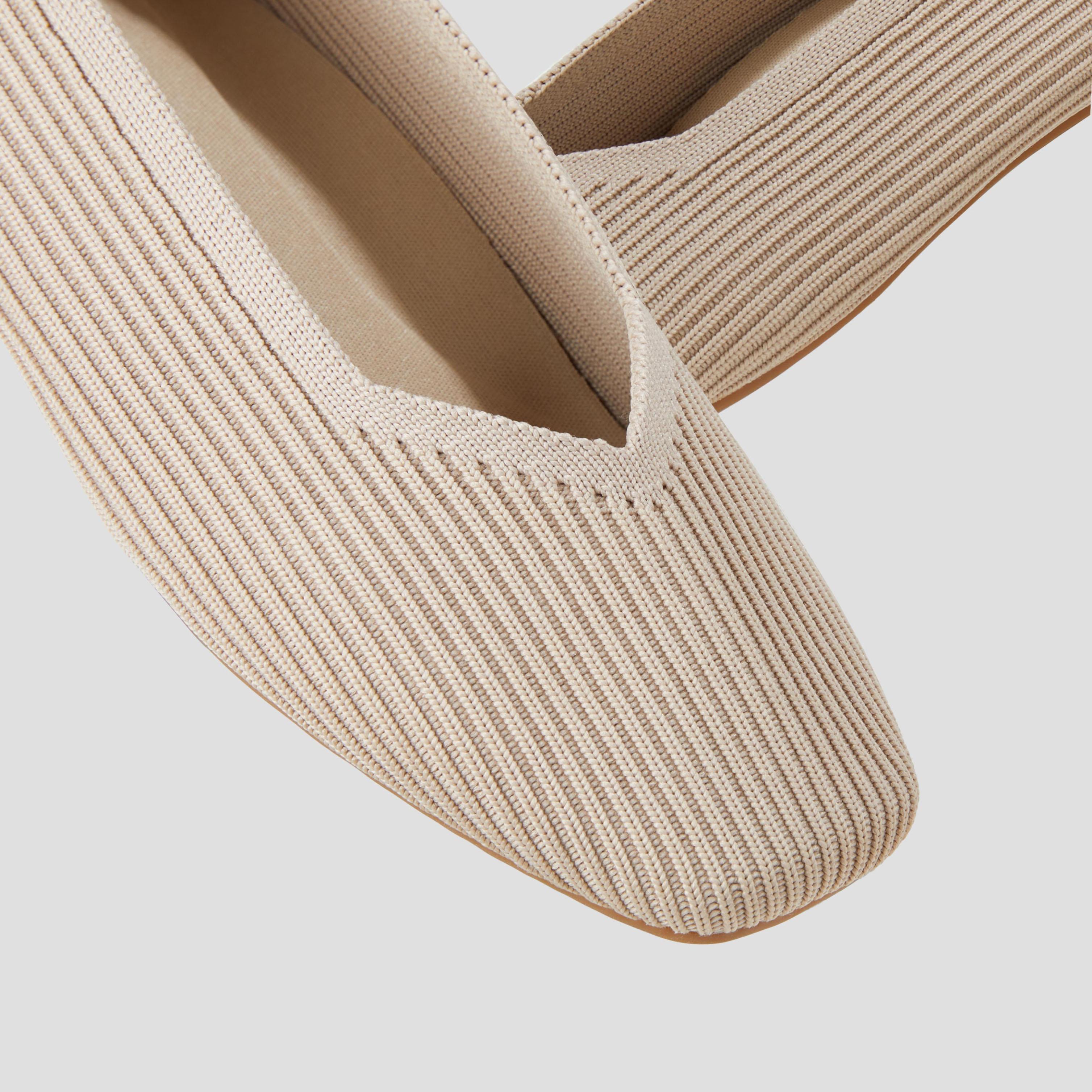 Square-Toe V-Cut Flats (Margot 2.0) Product Image