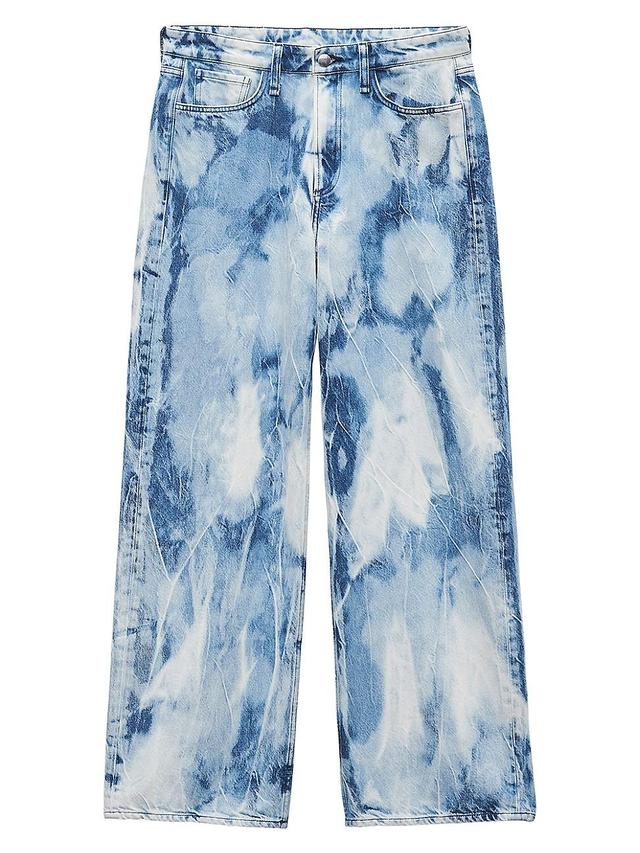 Womens Logan Tie-Dye Wide-Leg Jeans Product Image