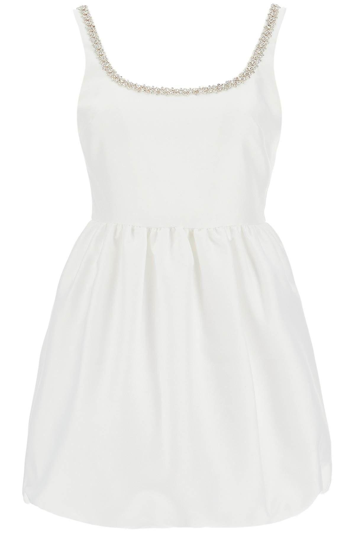 Mini Dress In Diamond Taffeta In White Product Image