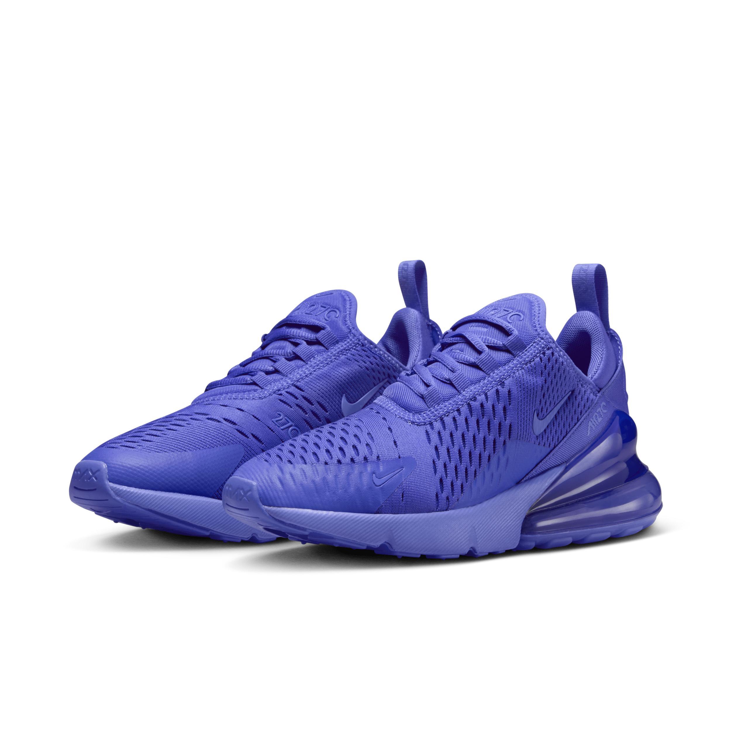 Nike Womens Nike Air Max 270 - Womens Running Shoes White/Light Ultramarine/Light Ultramarine Product Image