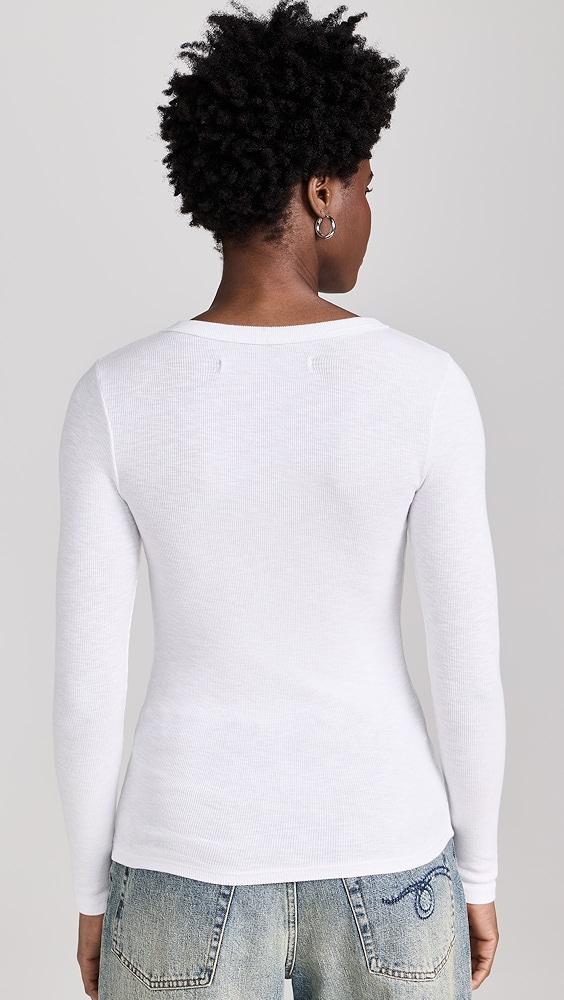 Enza Costa Textured Rib Crew Tee | Shopbop Product Image