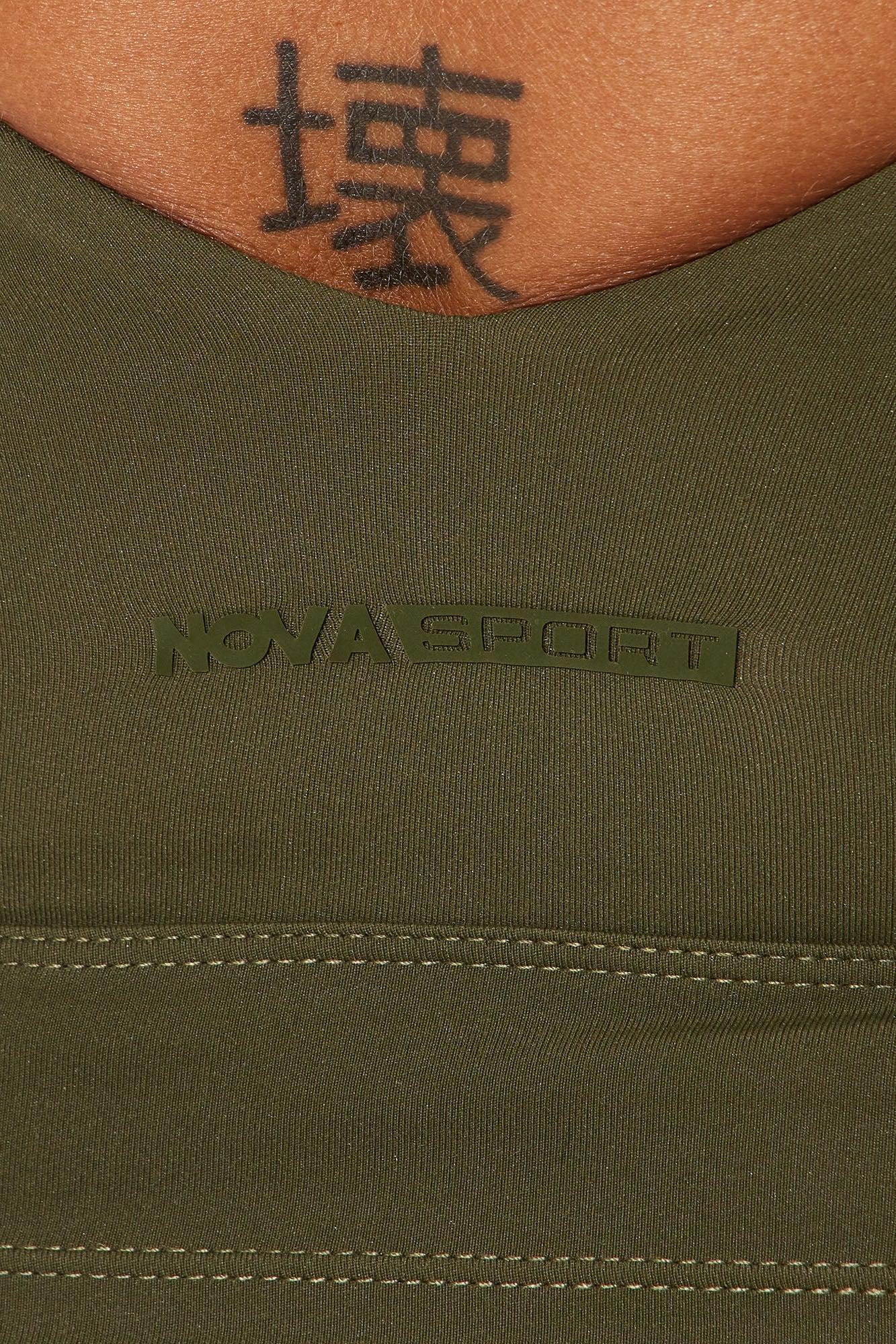 Summit Super Soft Sports Bra - Olive Product Image