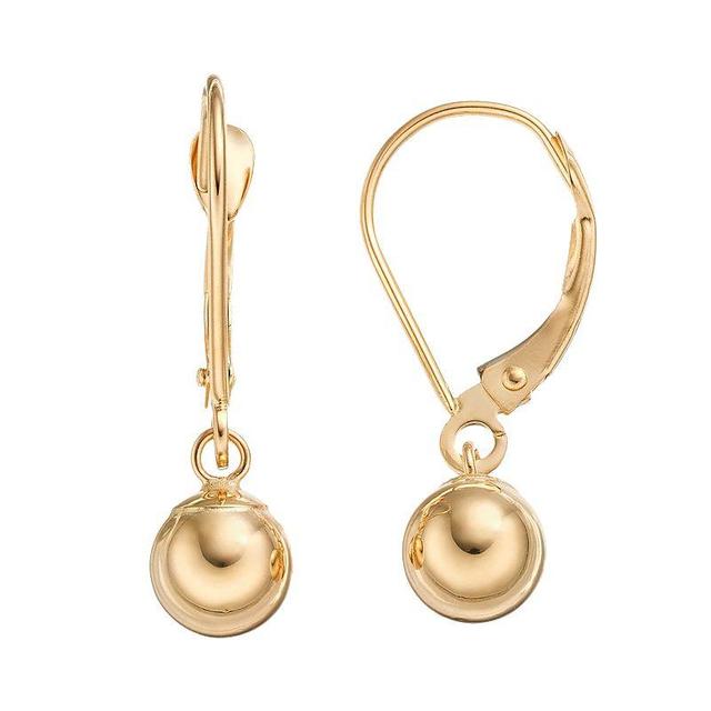 Forever 14K Ball Drop Earrings, Womens, Gold Product Image