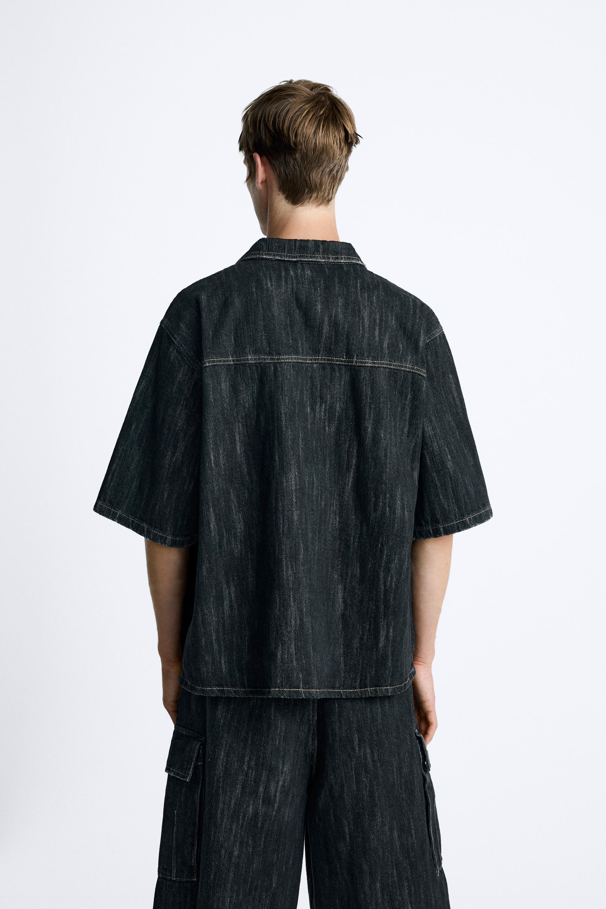 TEXTURED DENIM SHIRT Product Image