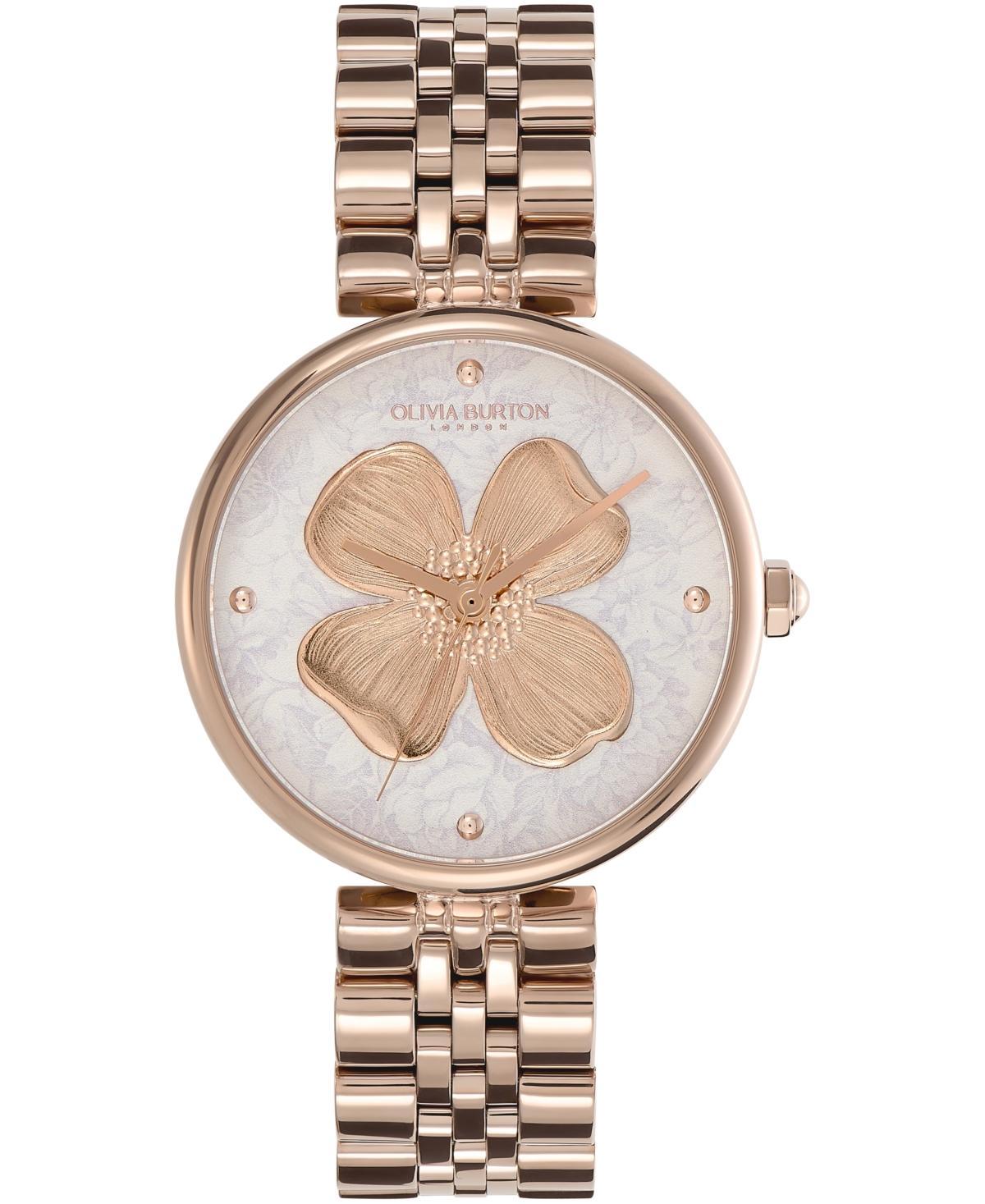 Olivia Burton Womens Dogwood Carnation Gold-Tone Stainless Steel Watch 36mm - Carnation Gold Product Image