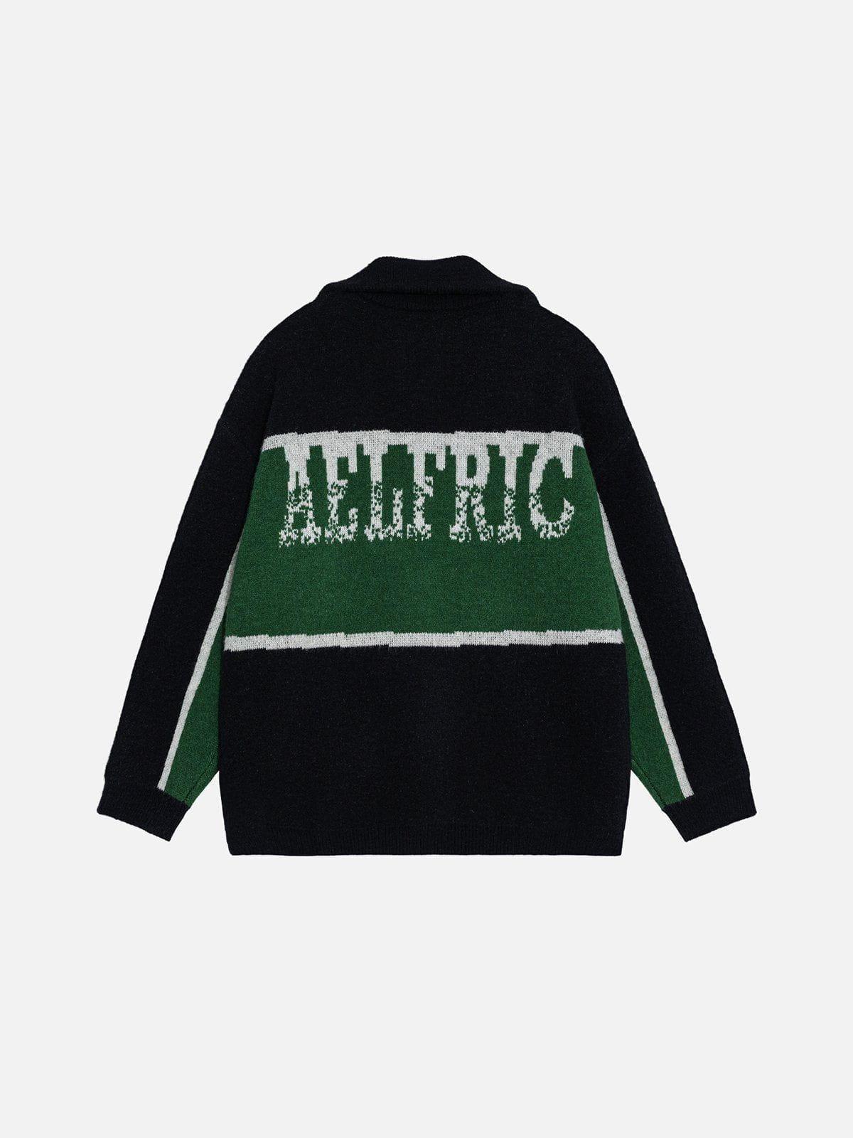 Aelfric Eden Jacquard Half Zip Up Sweater Product Image