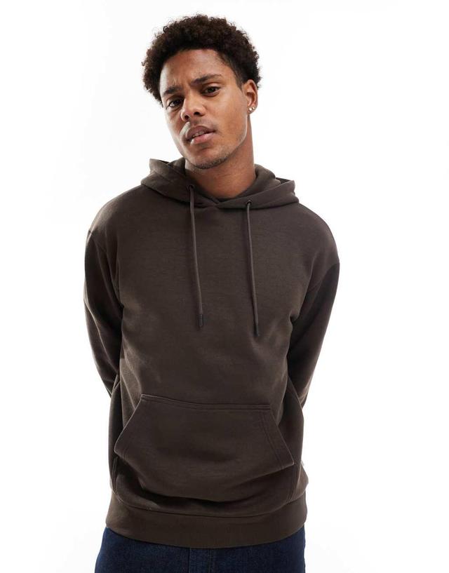 Jack & Jones oversized hoodie in chocolate brown Product Image