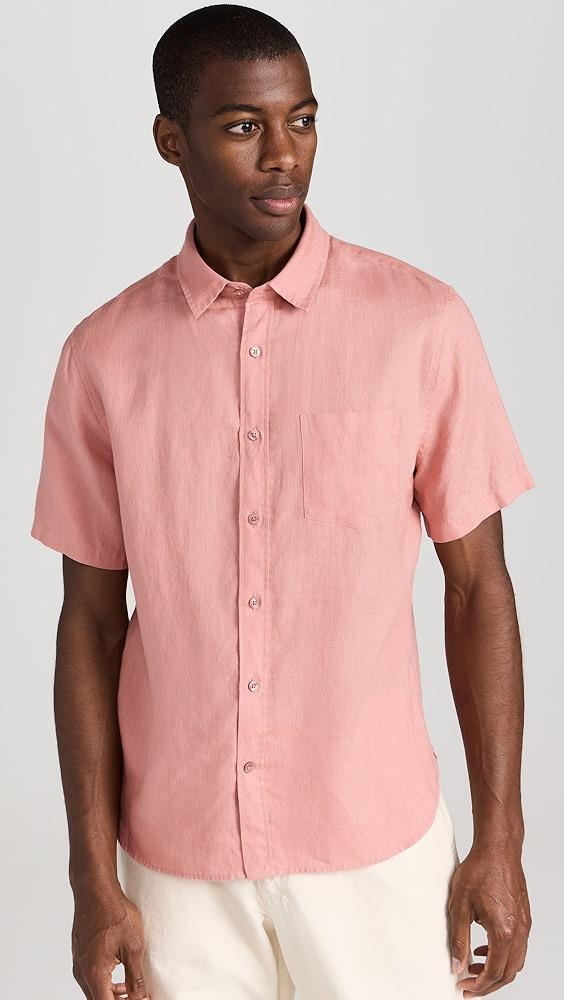 Vince Linen Short Sleeve Shirt | Shopbop Product Image