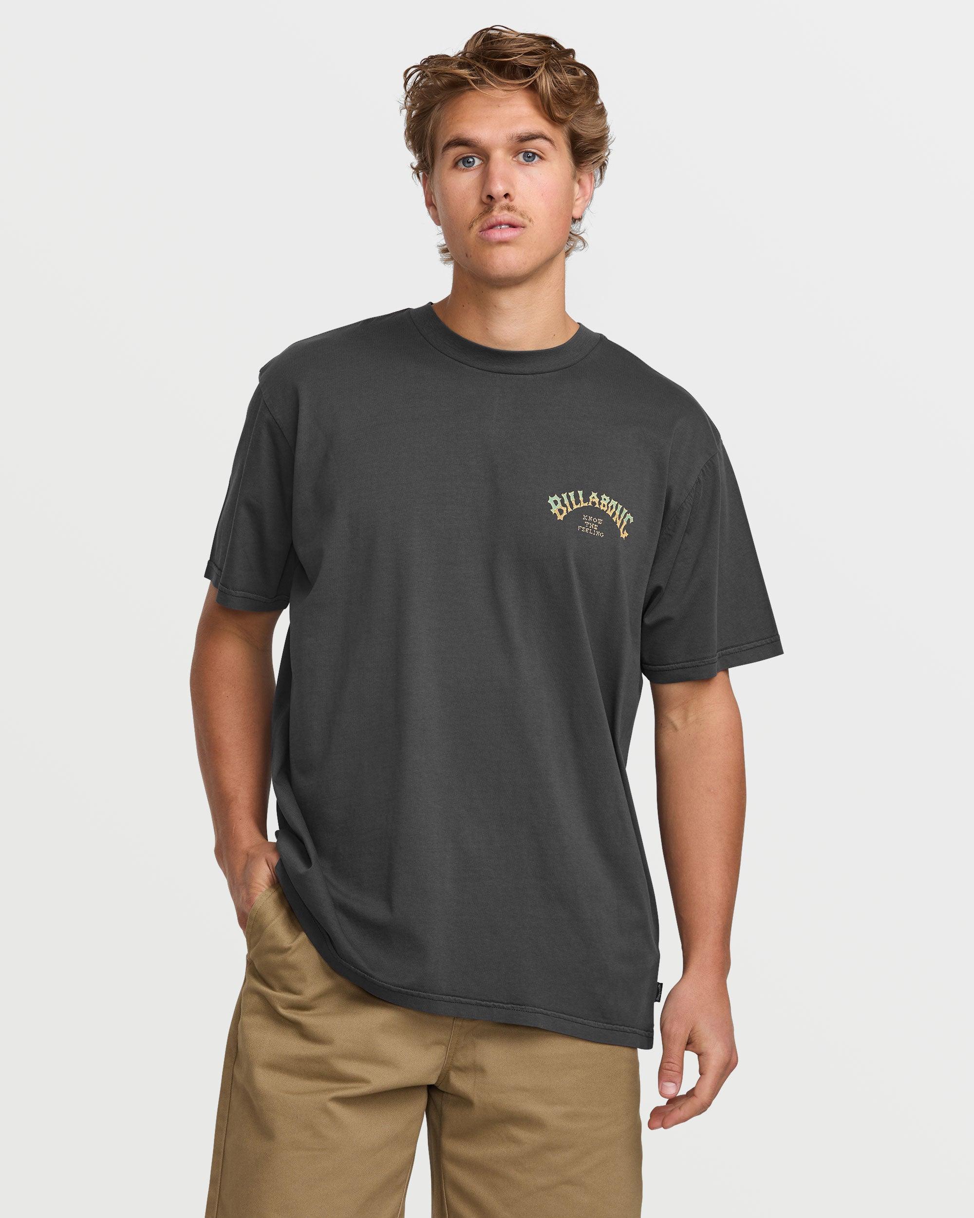 Hack Premium Wave Wash Short Sleeve Tee - Washed Black Male Product Image