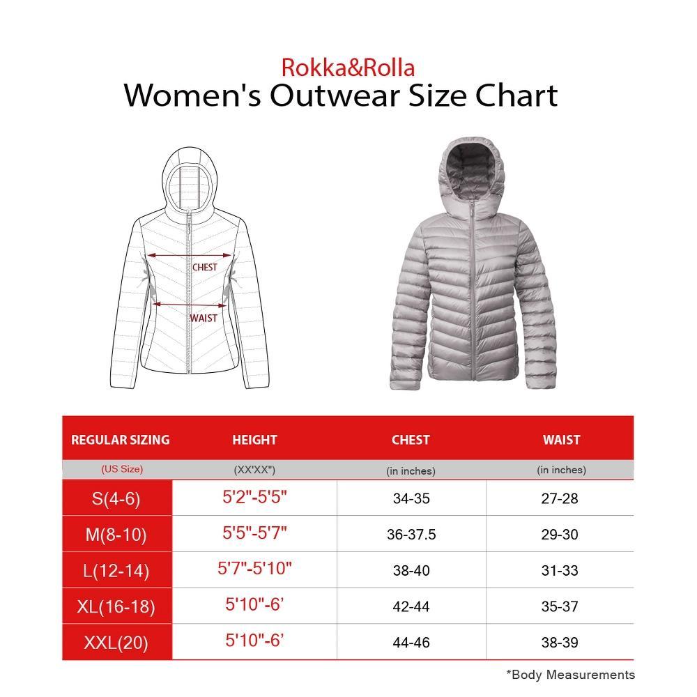 Rokka&Rolla Women's Ultra-Light Real Down Packable Puffer Jacket Product Image