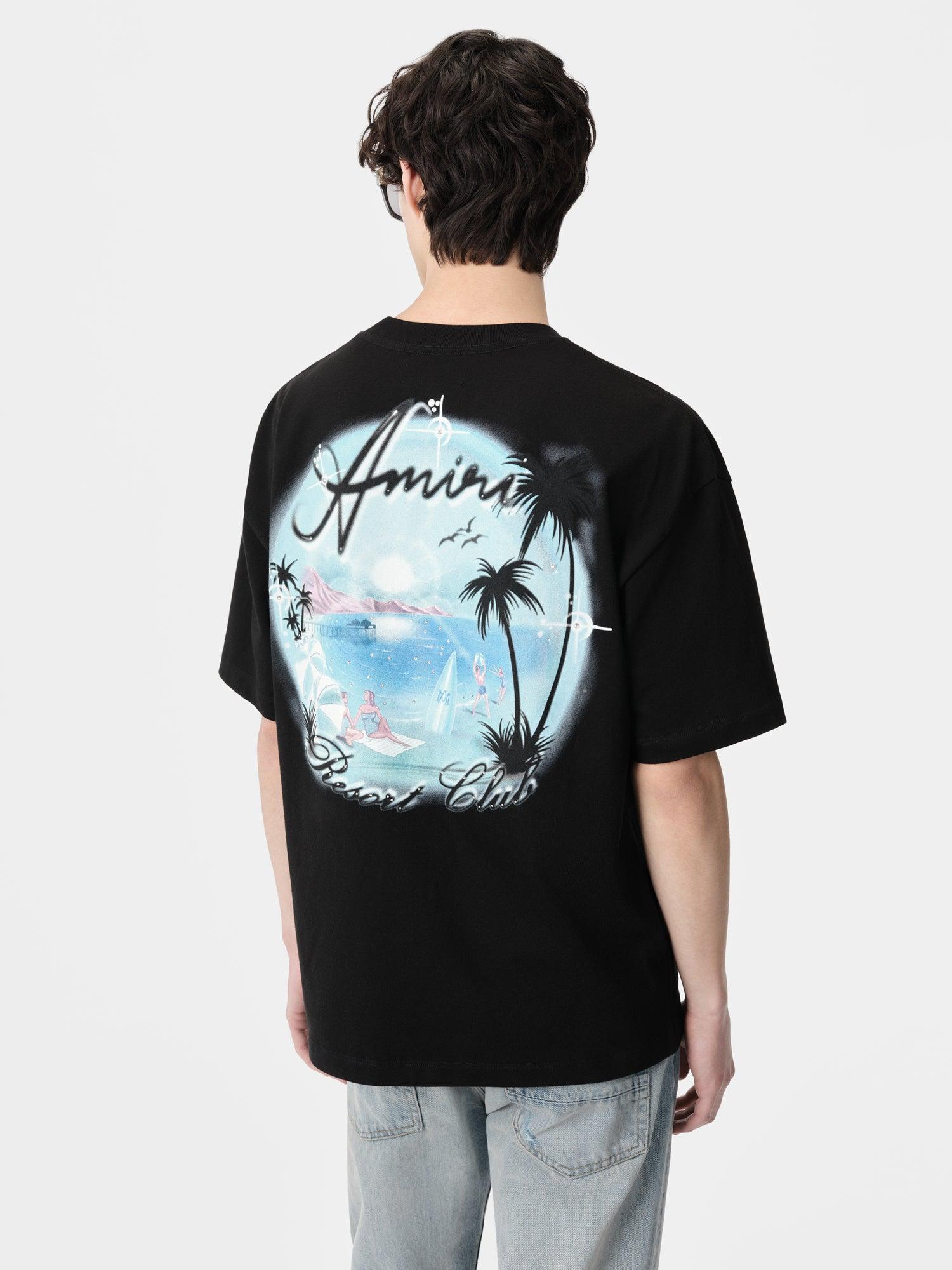 AMIRI PARADISE AIRBRUSH TEE - Black Male Product Image