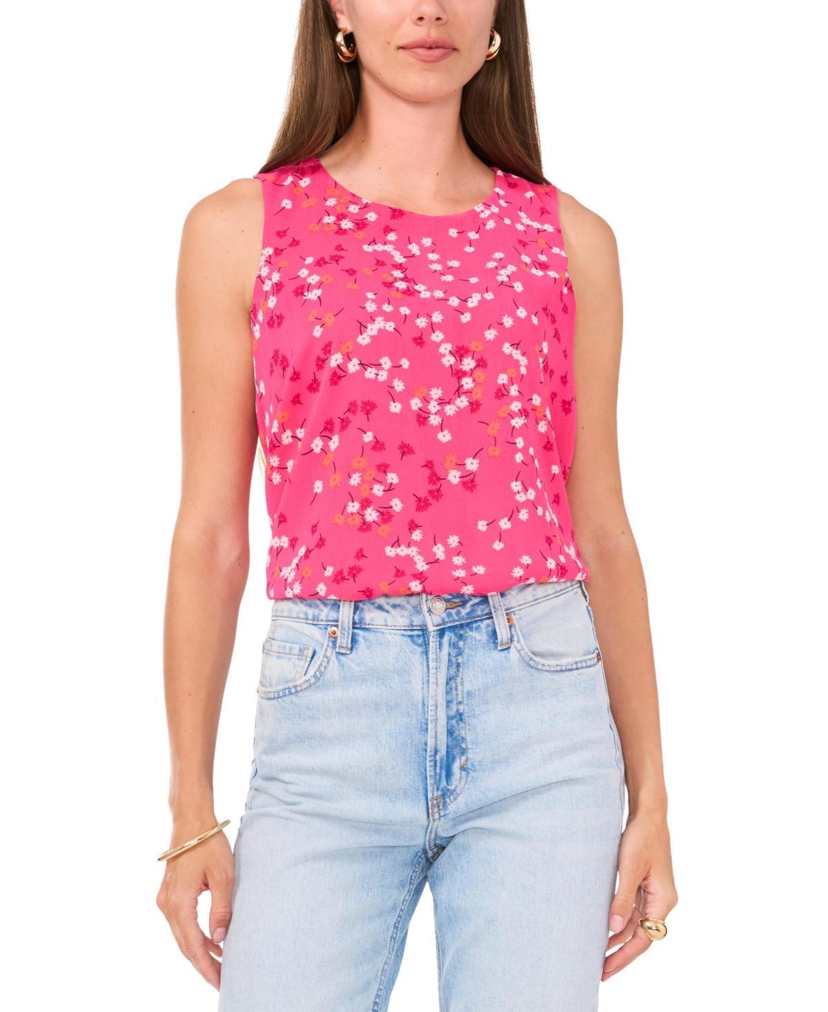 Vince Camuto Womens Floral-Print Sleeveless Top product image