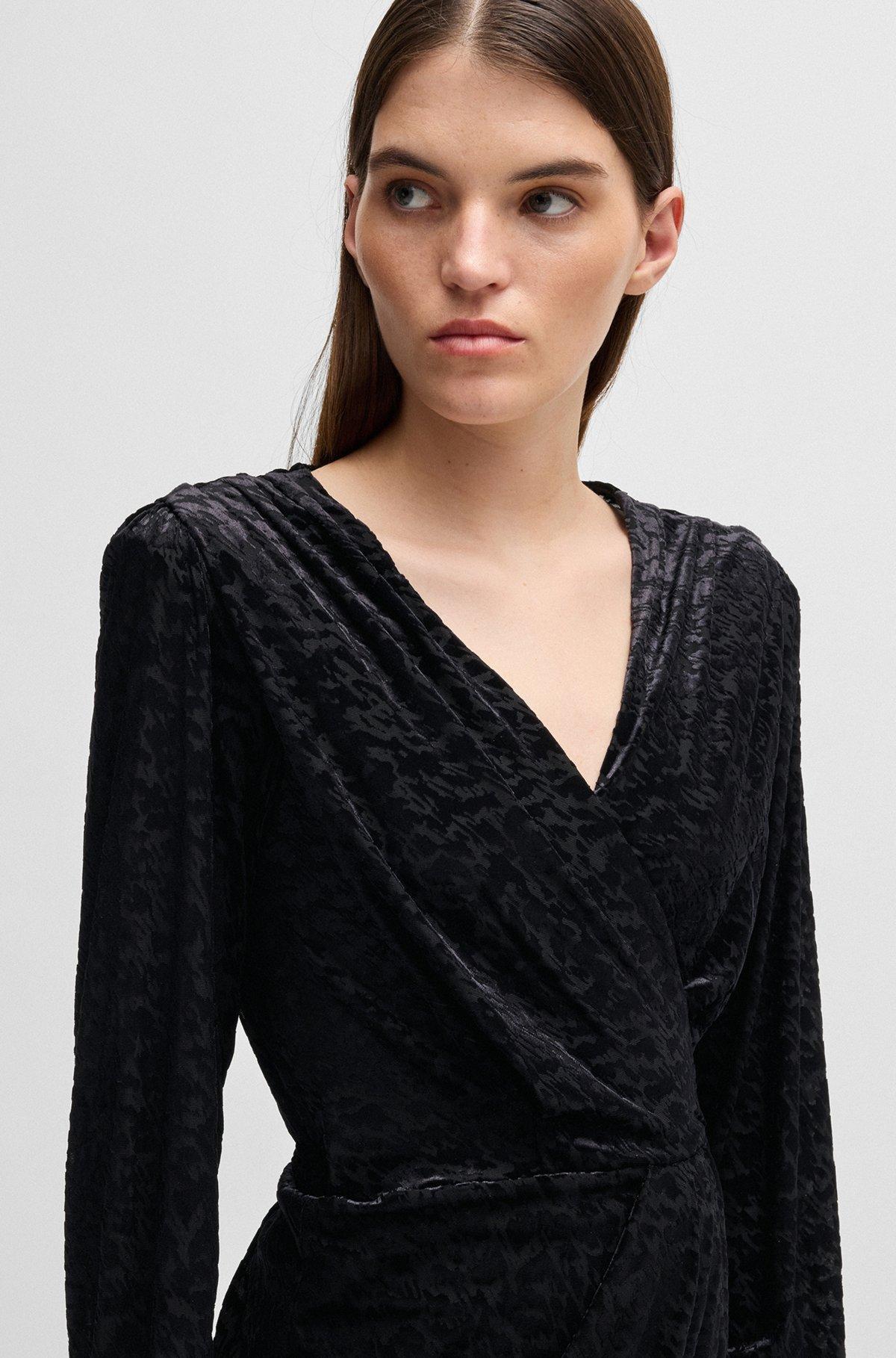 Wrap dress in burnout jersey Product Image