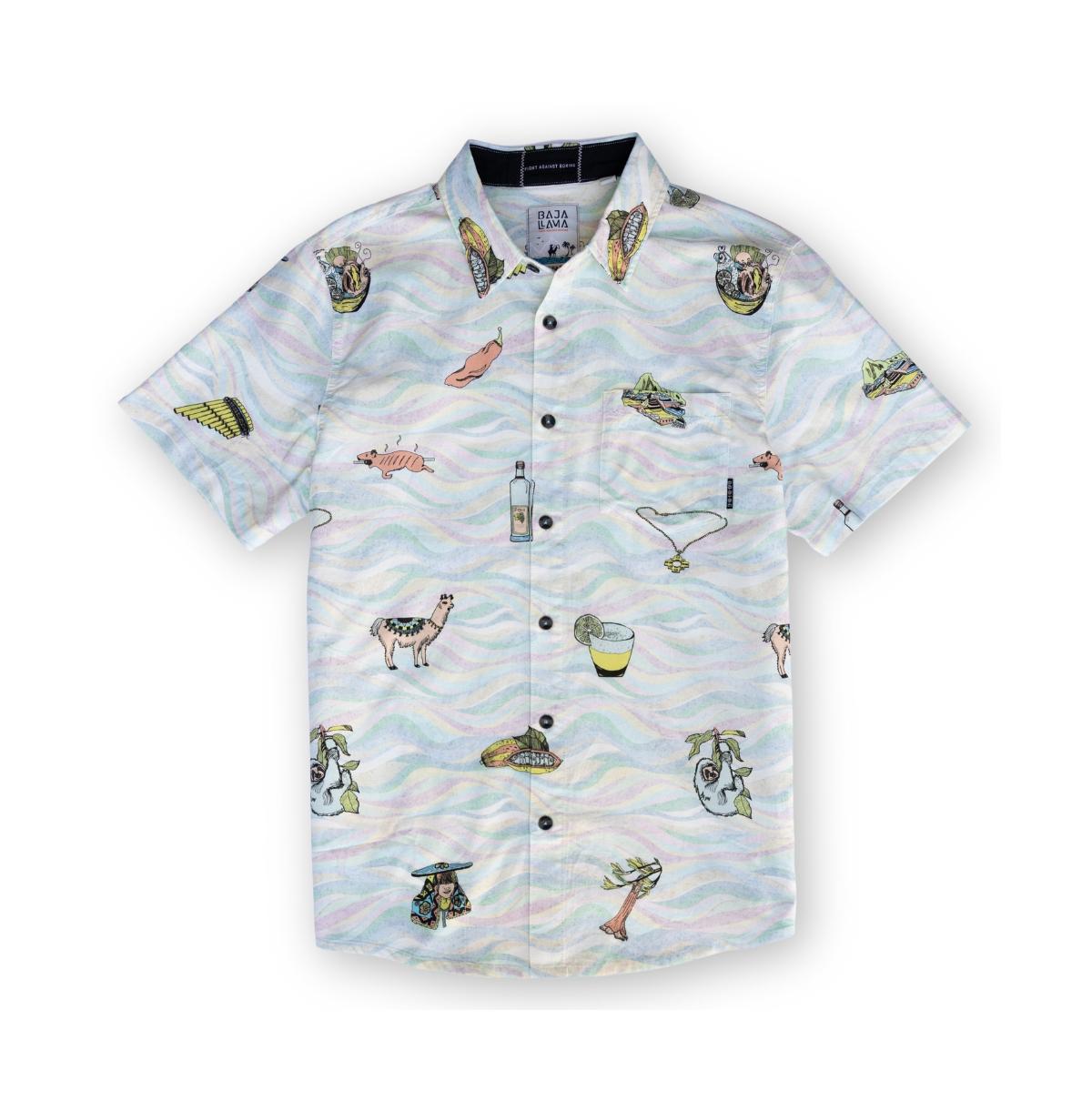 Baja Llama Mens Incan Treasures - 7-seas Button Up Shirt - Light Product Image