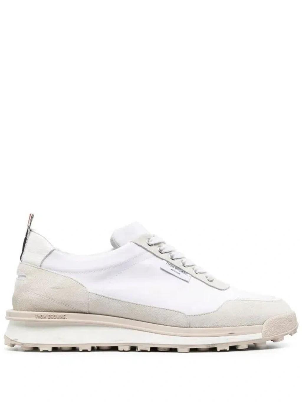 THOM BROWNE Alumni Low-top Sneakers In White Product Image