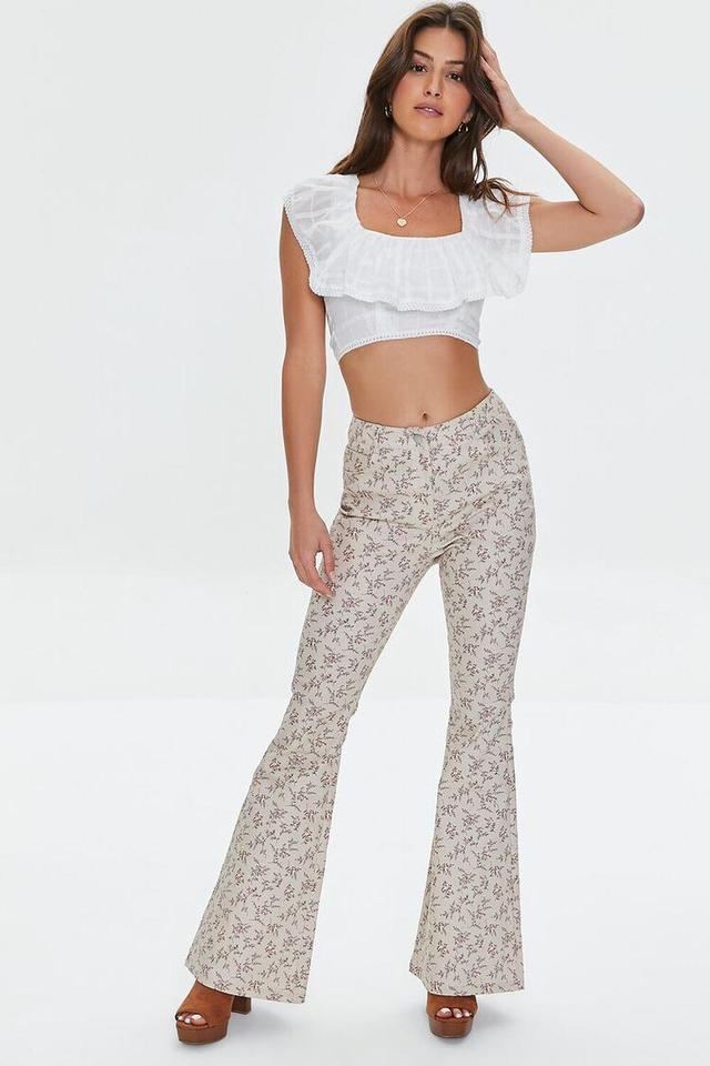 Ditsy Floral Print Flare Pants | Forever 21 Product Image