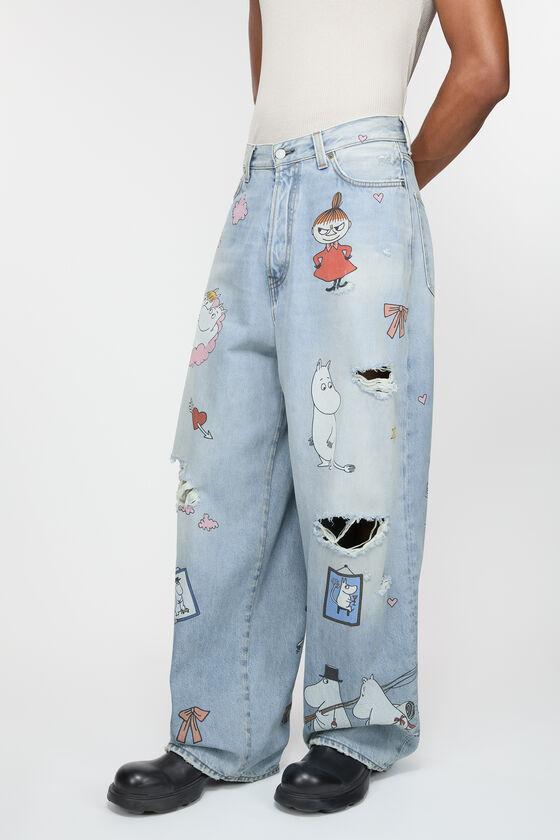 Super baggy fit jeans - 2023 Acne Studios x Moomin Product Image