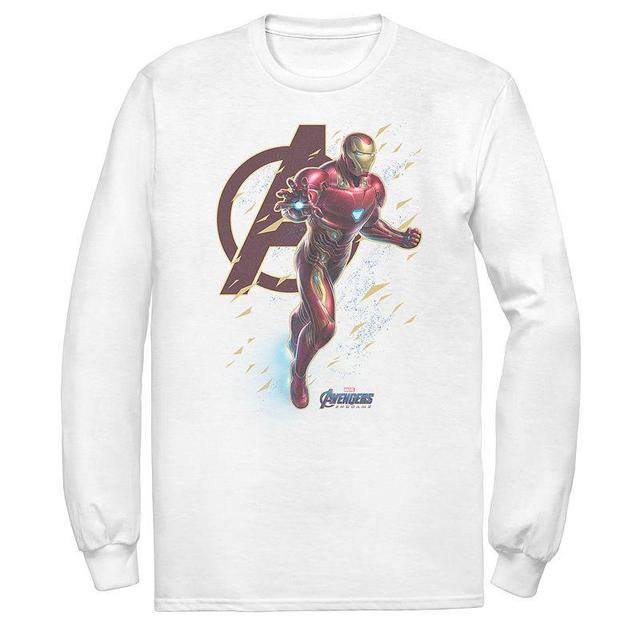 Marvel Mens Avengers Endgame Iron Man Geometric Particles, Long Sleeve T-shirt Product Image