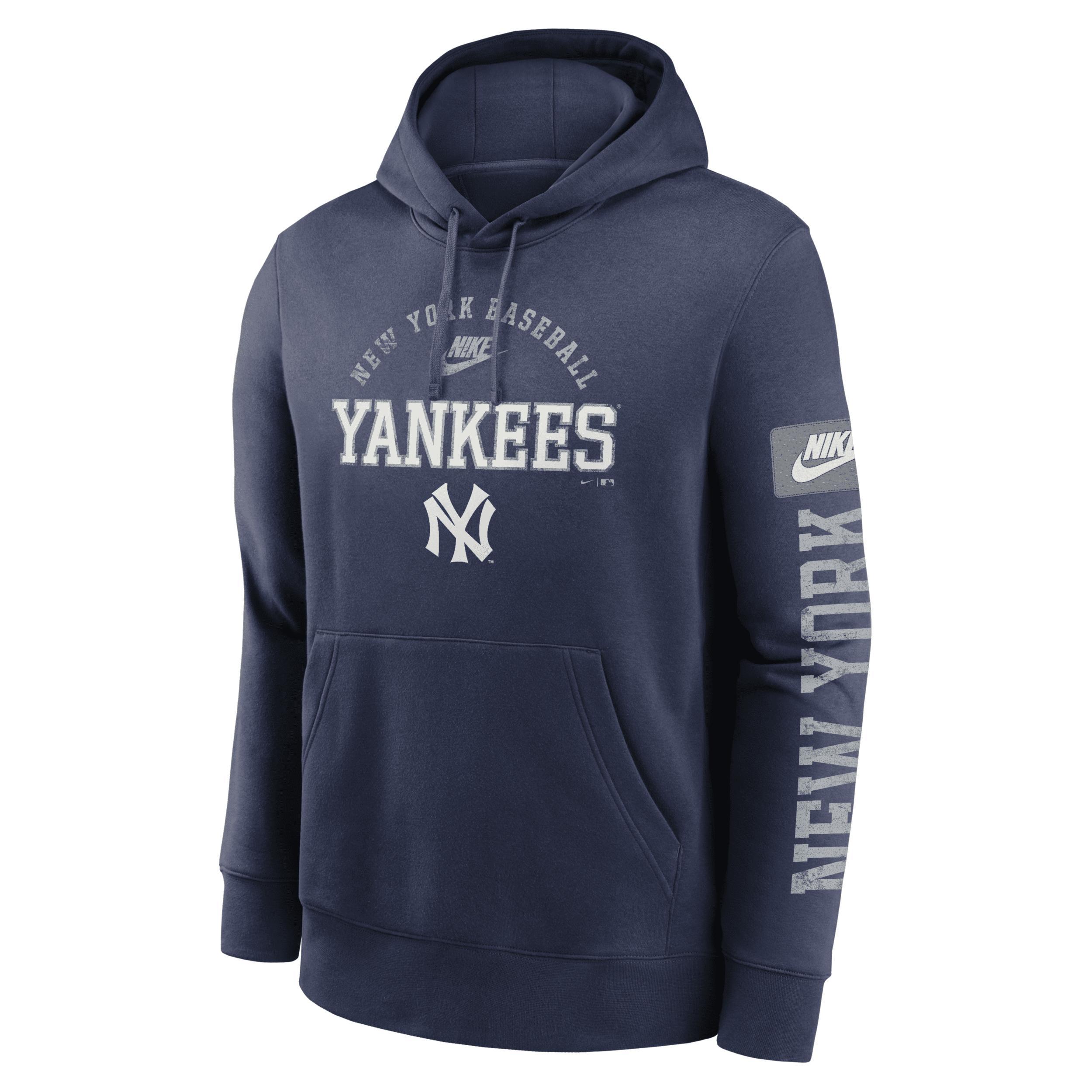 New York Yankees Cooperstown Splitter Club Menâs Nike Men's MLB Pullover Hoodie Product Image