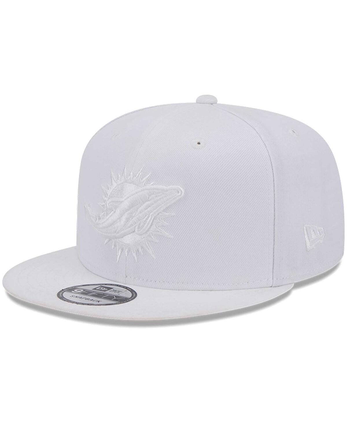 Mens New Era Miami Dolphins Main White 9FIFTY Snapback Hat Product Image