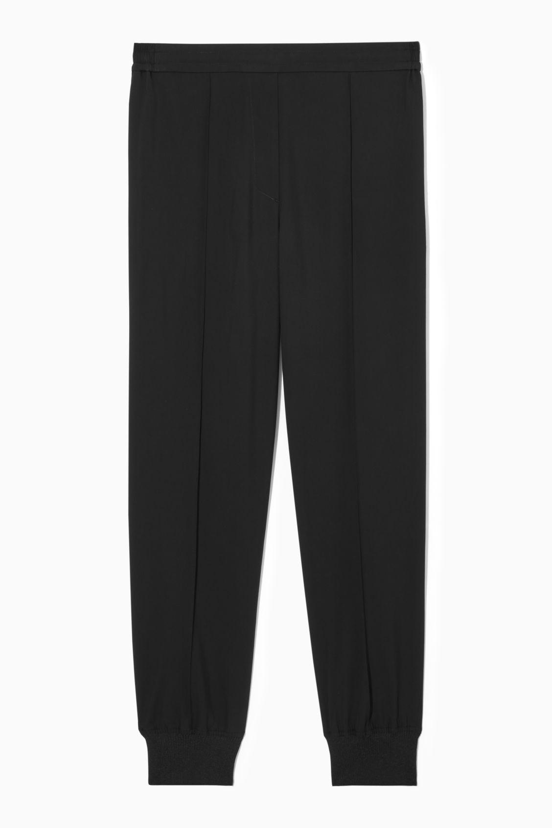 PINTUCKED ELASTICATED TAILORED JOGGERS Product Image