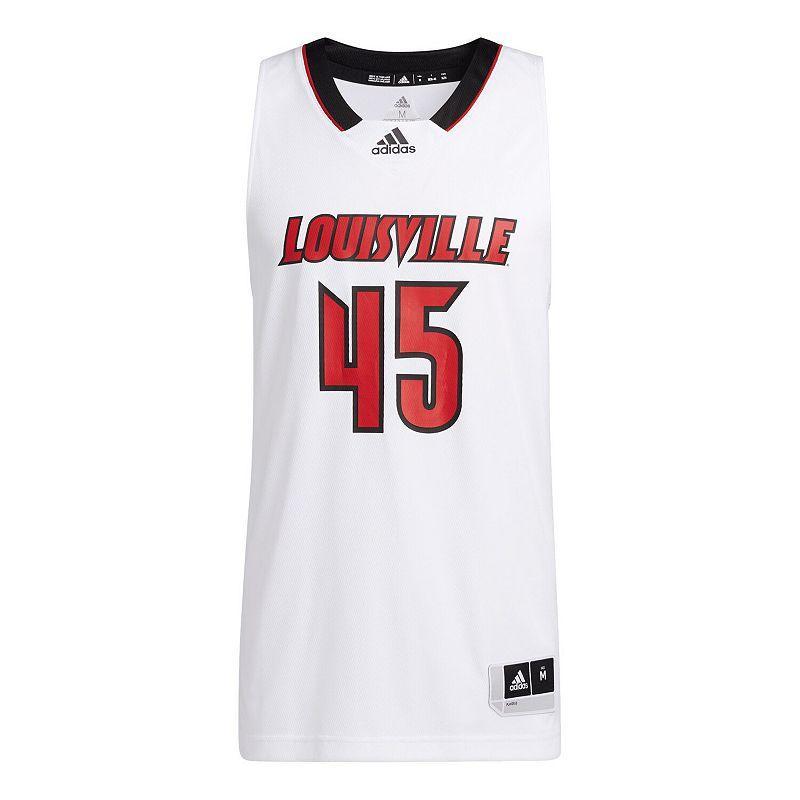 Adidas Mens Louisville Cardinals Swingman Basketball Jersey - White Product Image