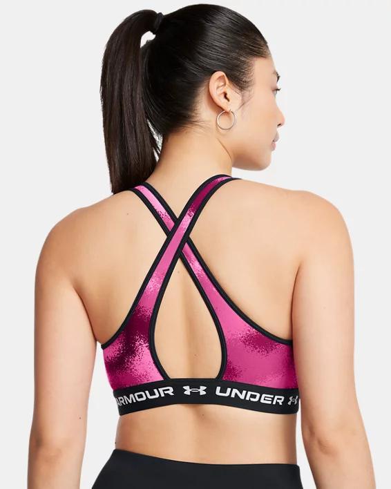 Women's Armour® Mid Crossback Printed Sports Bra Product Image