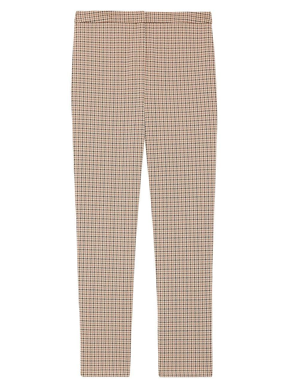 Theory Slim Fit Cropped Houndstooth Pants Product Image