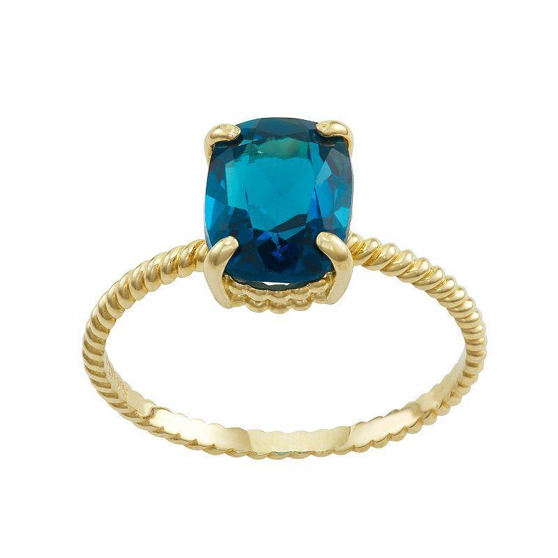 Tiara 10k Gold London Blue Topaz Twist Ring, Womens Product Image