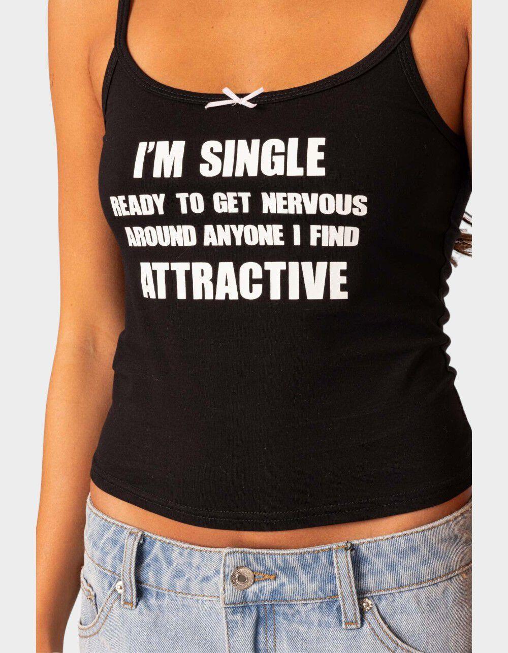 EDIKTED I'm Single Tank Top Product Image