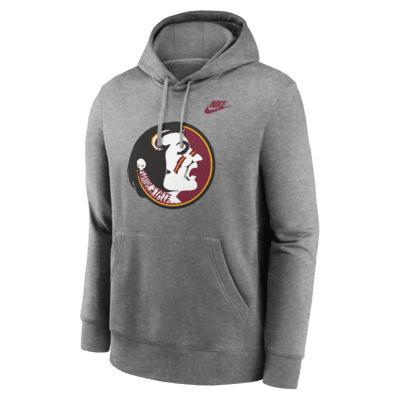 Florida State Seminoles Legacy Club Primary Logo Nike Men's College Pullover Hoodie Product Image