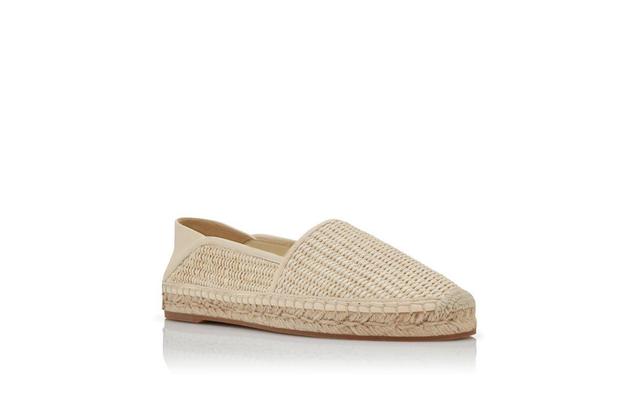 ESPADRA Light Cream Raffia Espadrilles Product Image