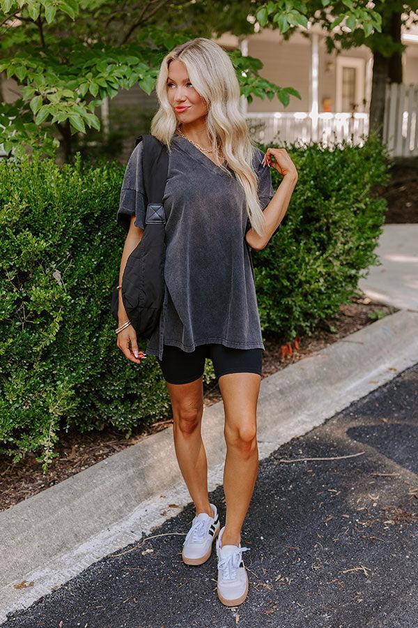 Casual Meetup Oversized Tee in Vintage Black product image