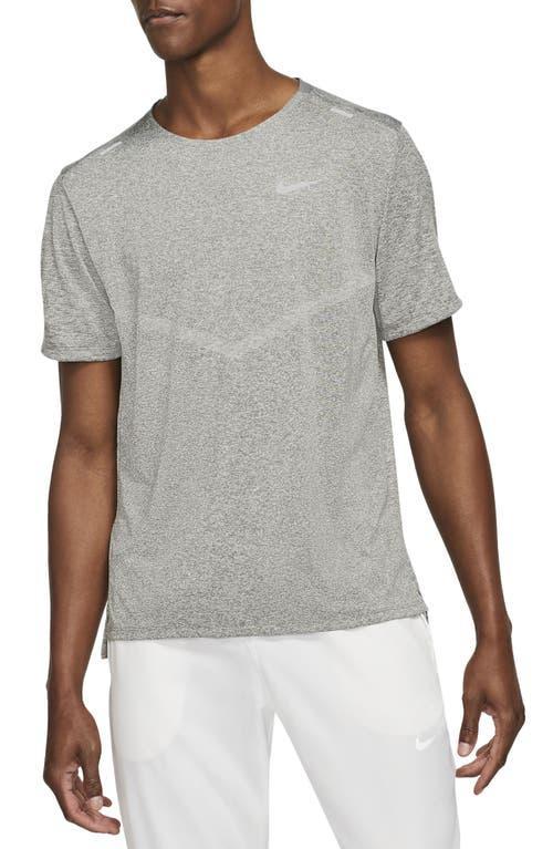 Nike Mens Nike Dri-Fit Rise 365 Short Sleeve T-Shirt - Mens Reflective Silver/Black Product Image