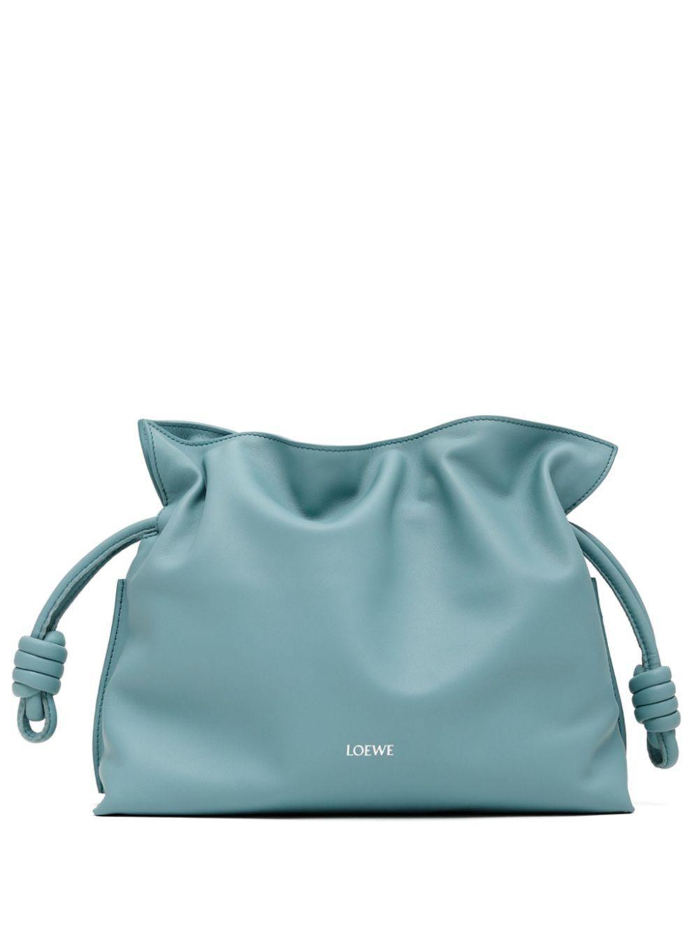 LOEWE Medium Flamenco Clutch Bag In Blue Product Image