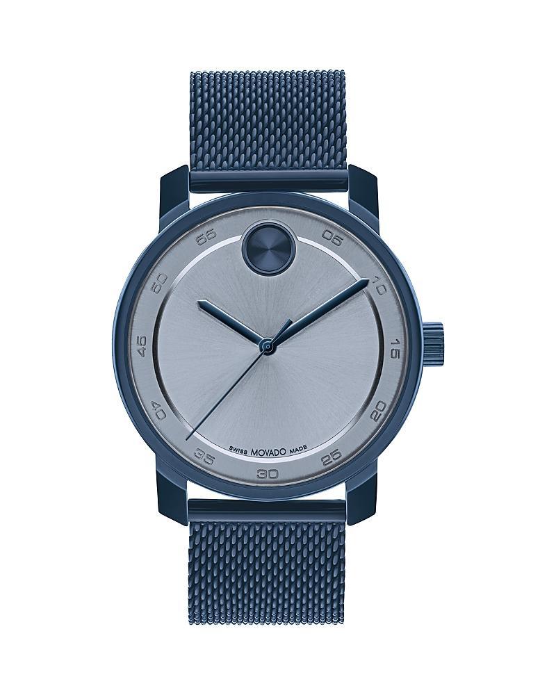 Men's Movado BoldÂ® Access Black Mesh Strap Watch with Gold-Tone Accent Black Dial (Model: 3600960) Product Image