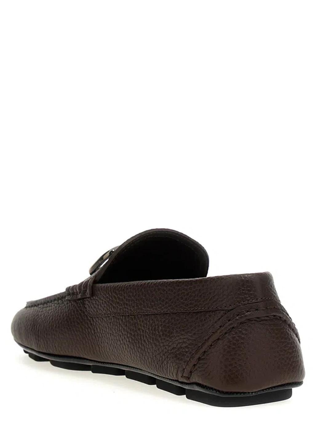 VALENTINO GARAVANI 'v Logo Signature' Loafers In Brown Product Image