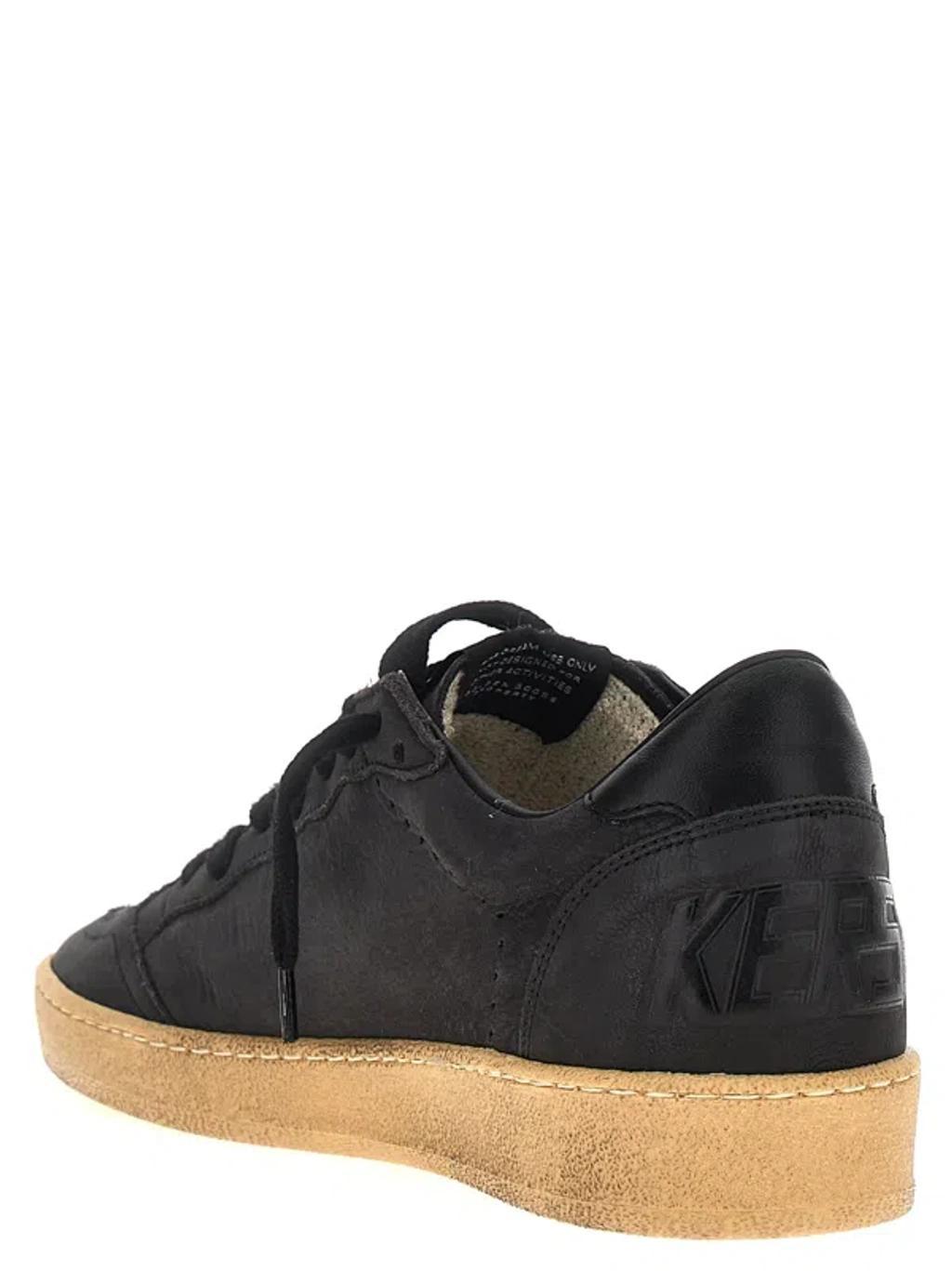 GOLDEN GOOSE Black Leather Ball Star Sneakers Product Image