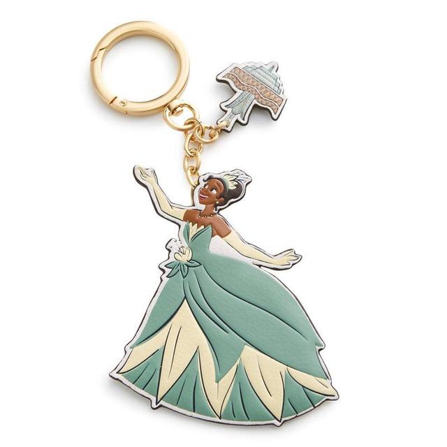 Vera Bradley Disney Tiana Bag Charm Keychain Women in Tiana Medallion Green/Pink Product Image