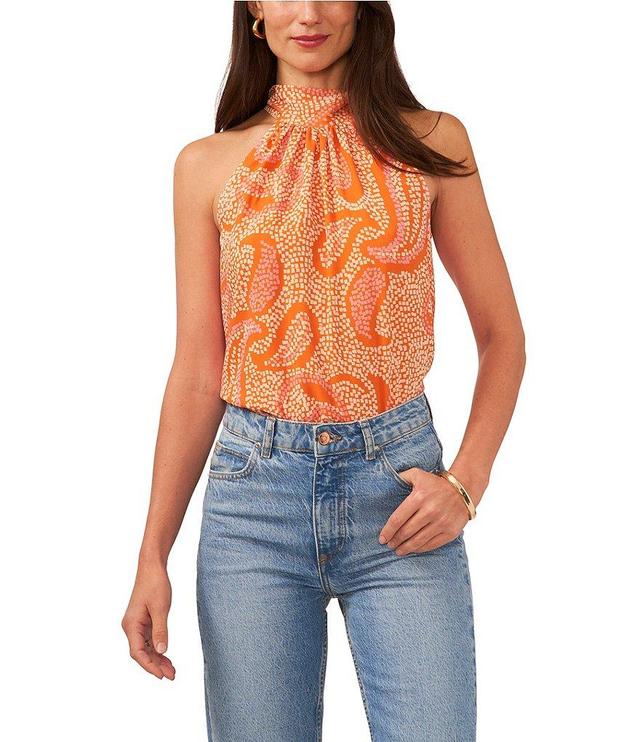 1. STATE Paisley Print Halter Neck Sleeveless Blouse Product Image