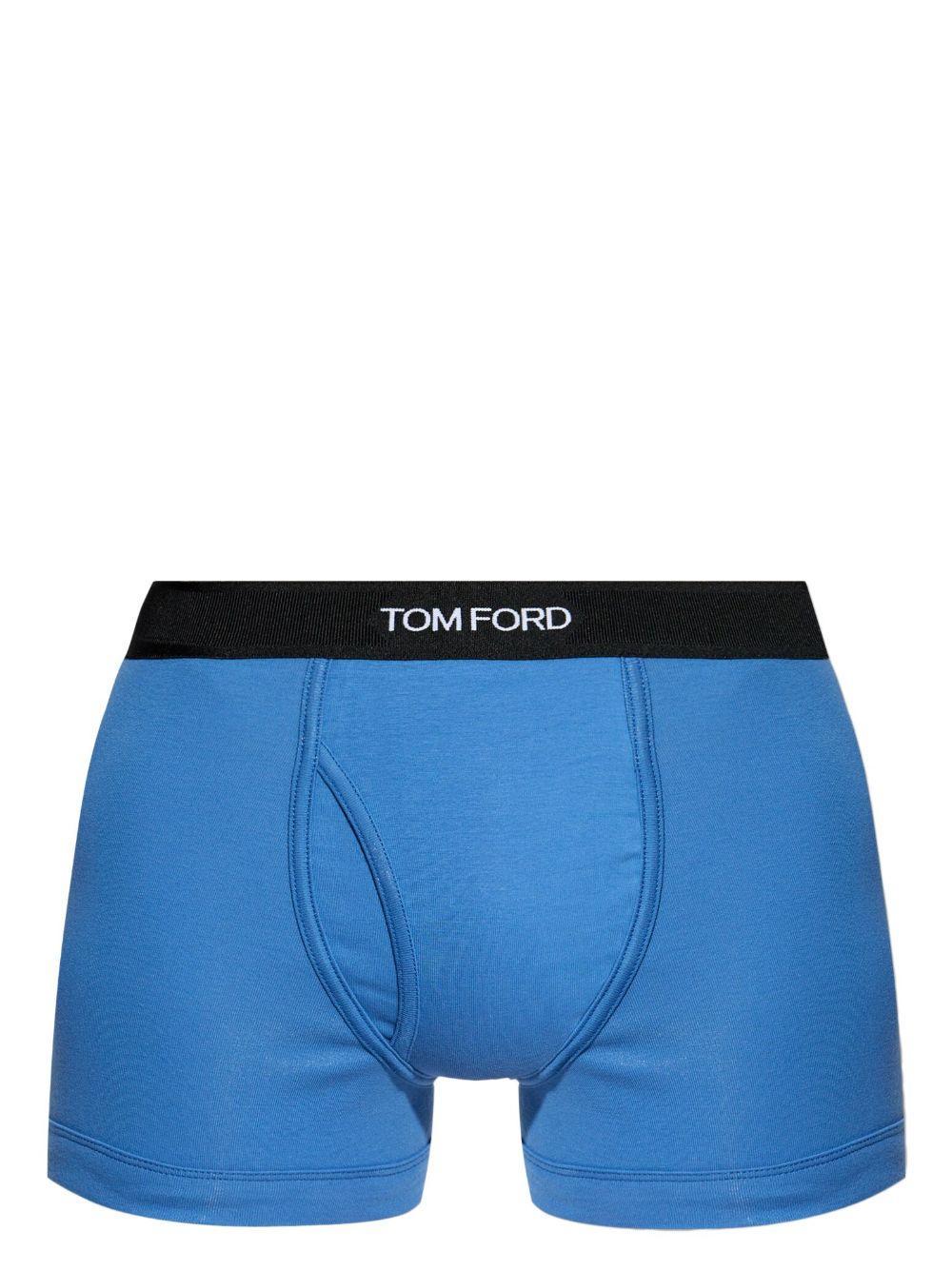 TOM FORD Logo-waist Boxer Briefs In Cobalt Blue Product Image