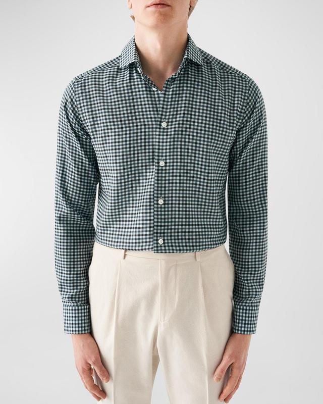 Mens Contemporary Fit Gingham Check Dress Shirt Product Image