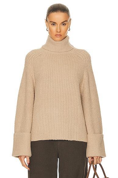 LPA Sabri Turtleneck Sweater in Tan. - size M (also in L, S, XL, XS) Product Image