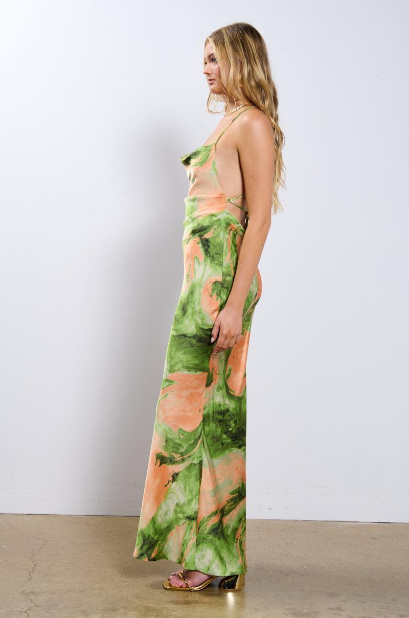 UNDER THE SEA PRINTED MIDI DRESS Product Image