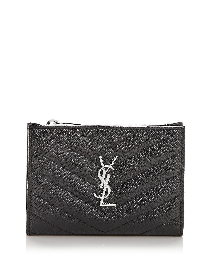 Saint Laurent Cassandre Matelasse Fragments Zipped Bi-Fold Wallet Product Image