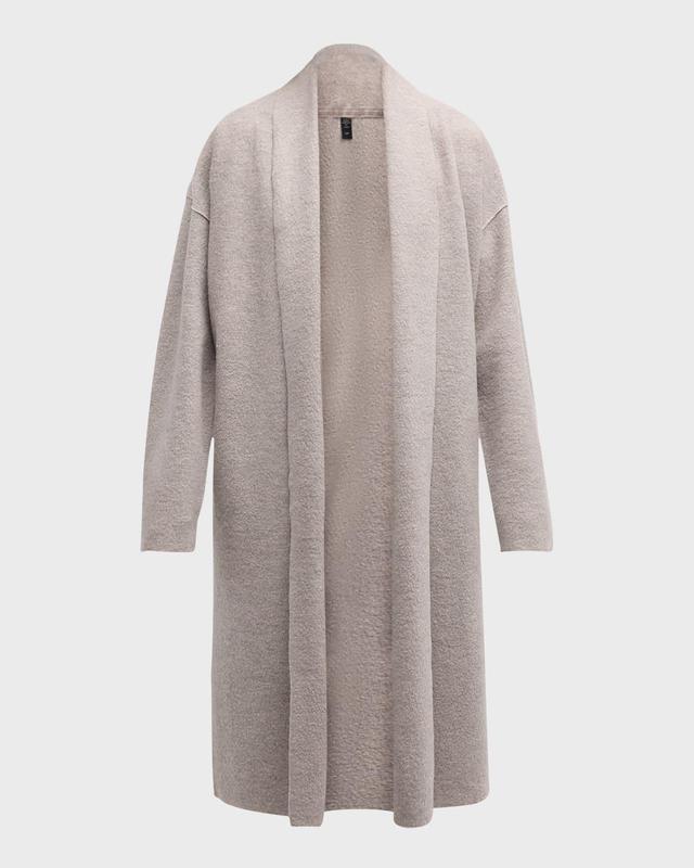 Lightweight Open-Front Boiled Wool Coat Product Image