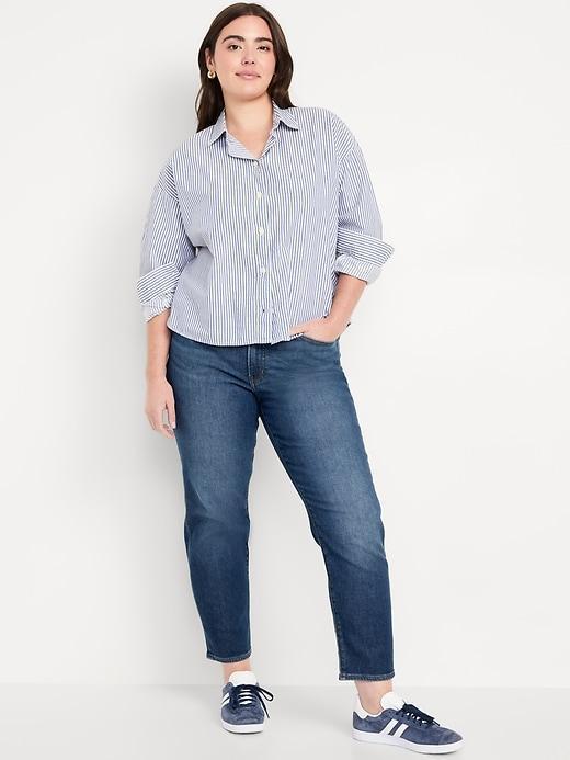 High-Waisted Built-In Warm OG Straight Ankle Jeans Product Image